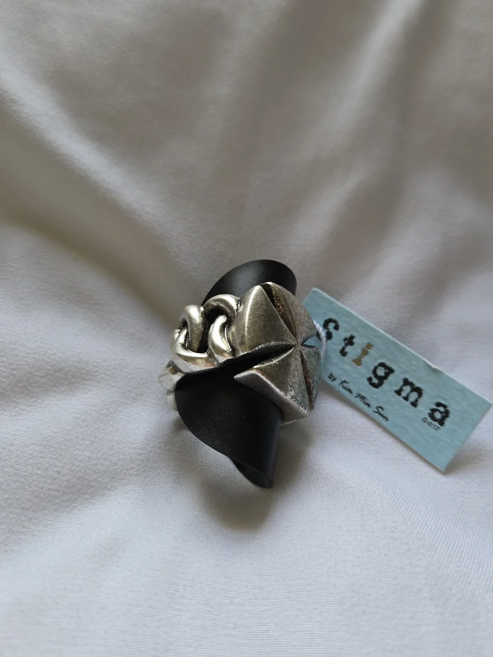 Stigma Silver Starburst Men's Ring - Silver
